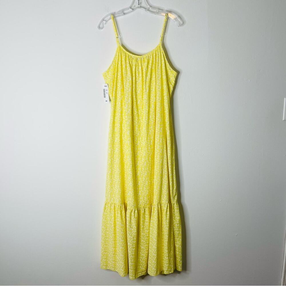 NWT Suzy D yellow floral cottagecore prairie maxi sundress oversized small - Picture 8 of 9